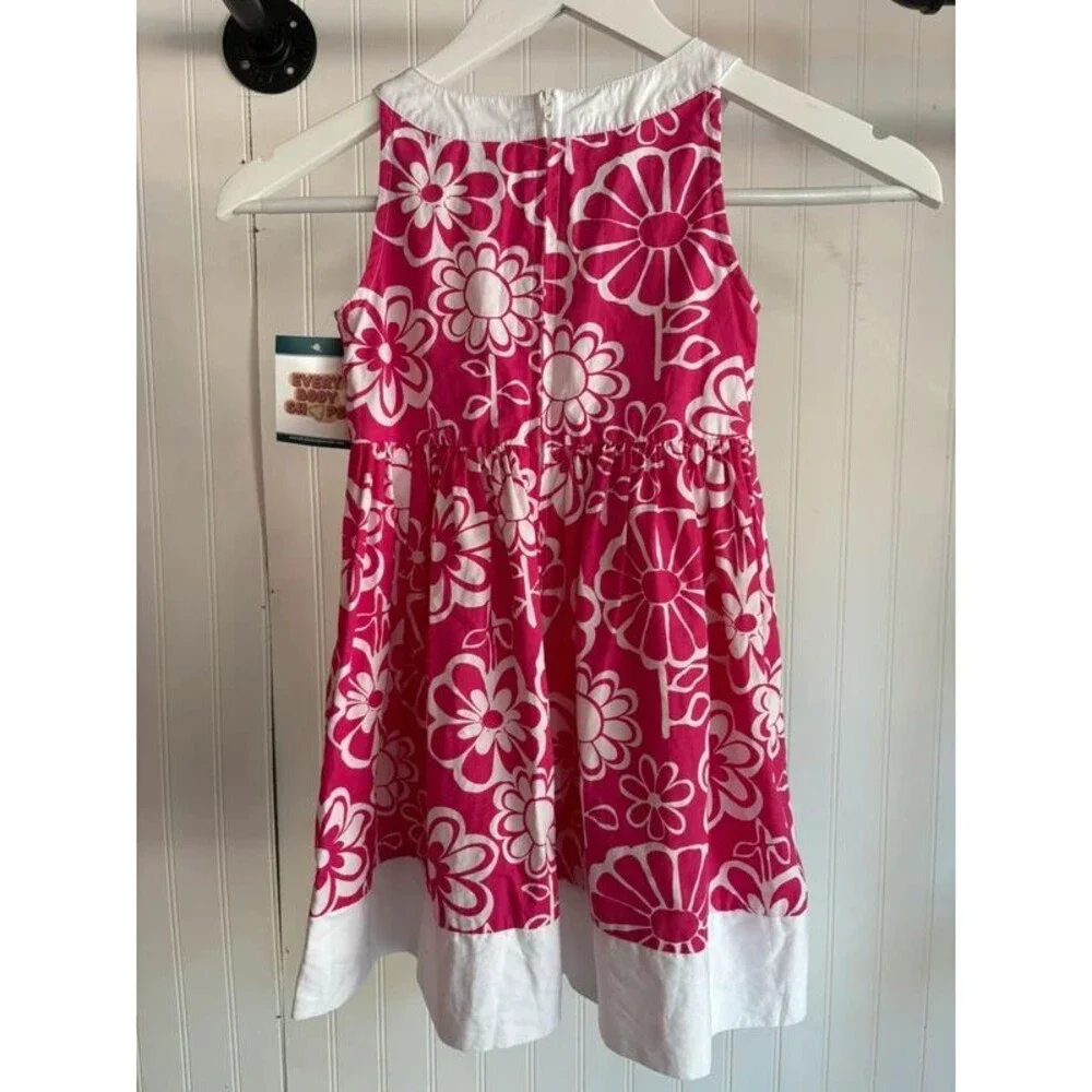 100% cotton Gymboree 5 kids dress pink and white
